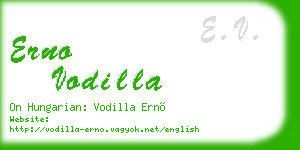 erno vodilla business card